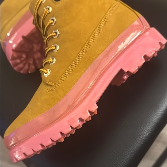 CAPE ROBBIN ❣️ Gretna Color-Block Lace-up Boots - Pink ❣️BRAND NEW❣️ - Picture 16 of 16